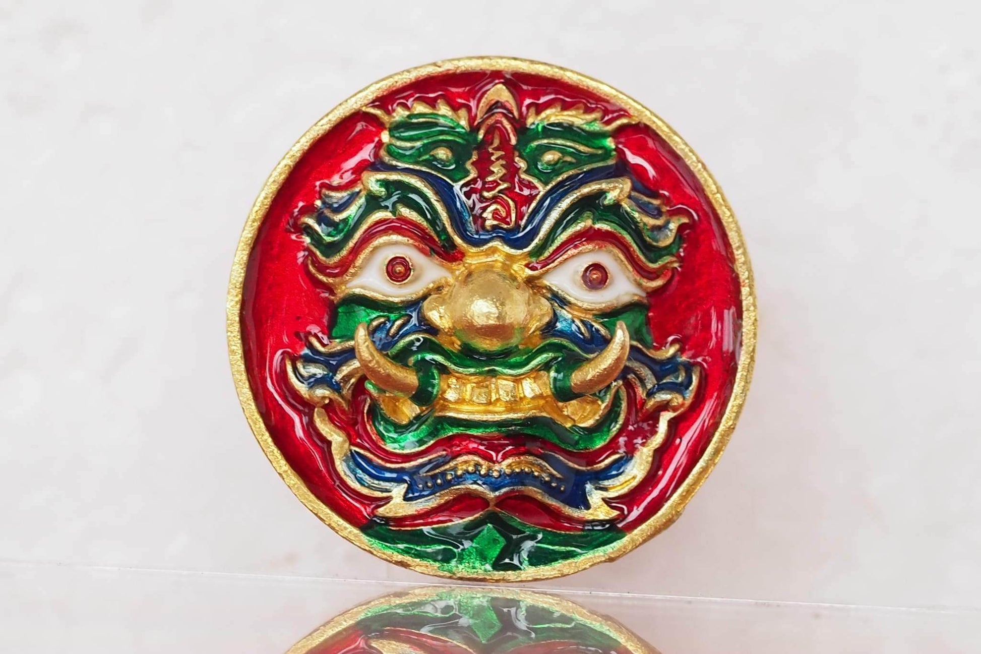 Thao Wessuwan Wealth Coin - Authentic Thai Amulet Set for Prosperity