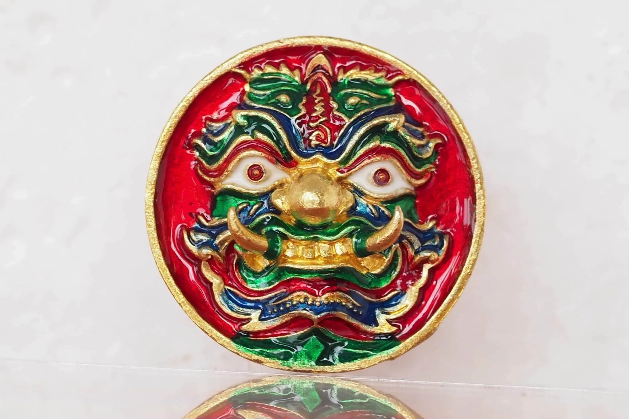 Thao Wessuwan Wealth Coin - Authentic Thai Amulet Set for Prosperity