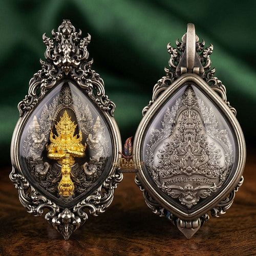 Thao Wessuwan Pendant Thai Amulet Protection talisman good luck charm spiritual jewelry Thai Blessing Co By RURUECHA