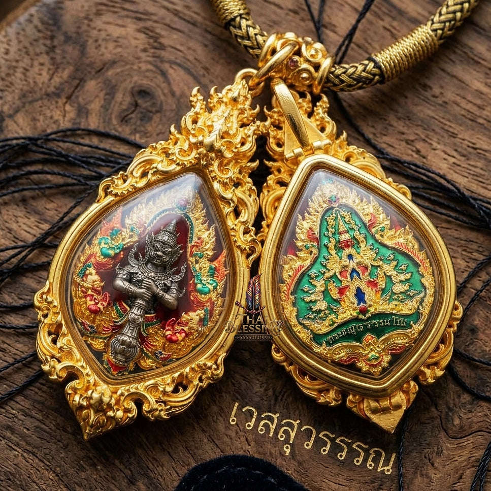 Thao Wessuwan Pendant Thai Amulet Protection talisman good luck charm spiritual jewelry Thai Blessing Co By RURUECHA