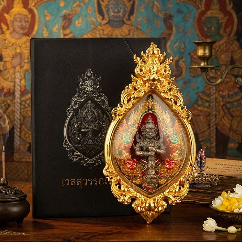 Thao Wessuwan Pendant Thai Amulet Protection talisman good luck charm spiritual jewelry Thai Blessing Co By RURUECHA