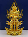 Thao Wessuwan Statue - 4-Inch Guardian and Wealth Deity Sculpture for Prosperity รายการ 2.3