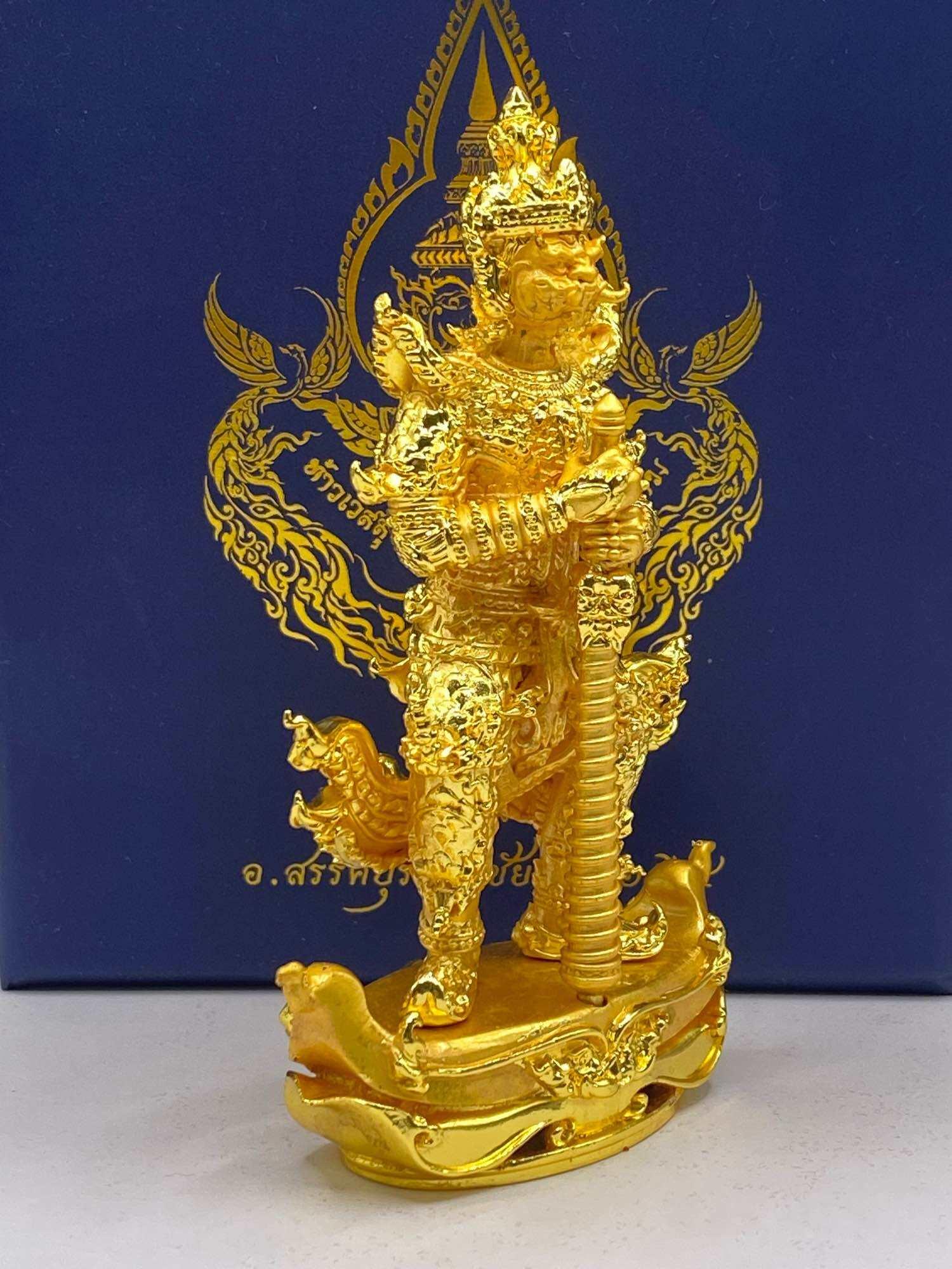 Thao Wessuwan Statue - 4-Inch Guardian and Wealth Deity Sculpture for Prosperity