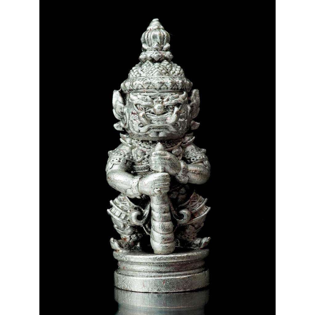 Thao Wessuwan Thai Amulet for Wealth and Prosperity - Blessed Protection บรอนซ์ รมซาตินเงิน