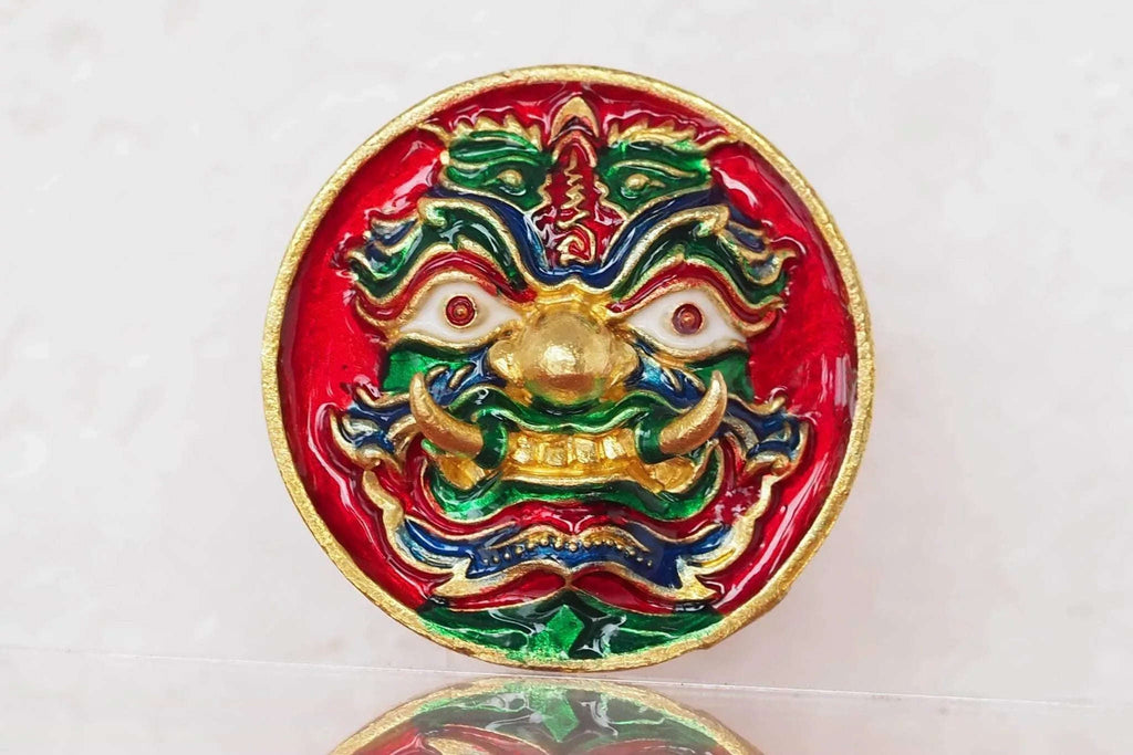 Thao Wessuwan Wealth Coin - Authentic Thai Amulet Set for Prosperity
