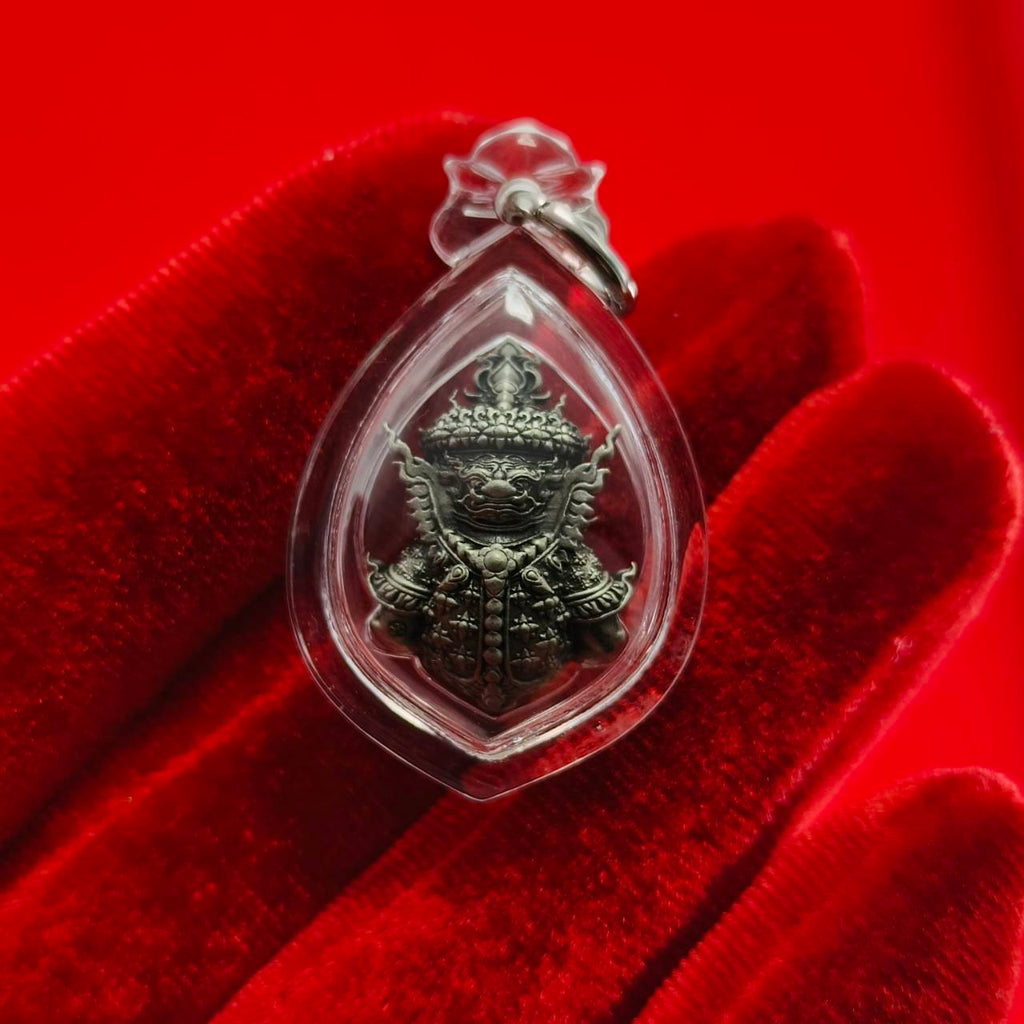 Thao Wessuwanno amulet in a protective casing, ideal for enhancing spiritual connection and home decoration