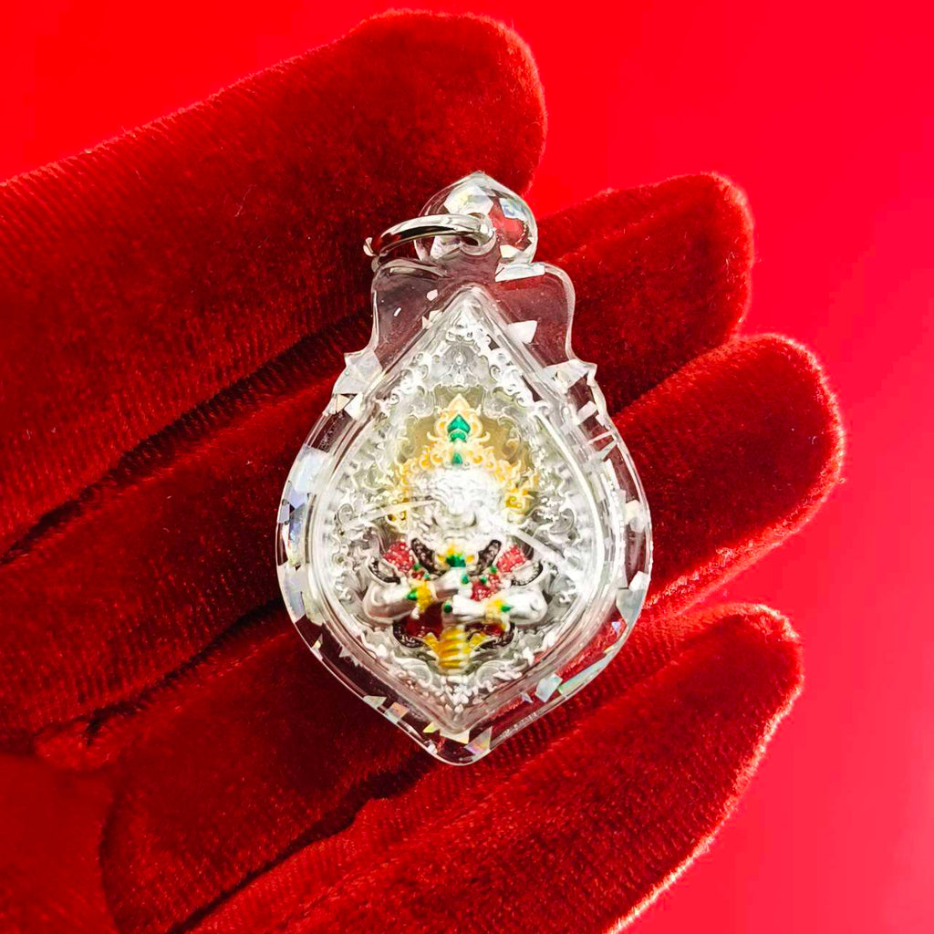 Thao Wessuwanno Amulet for Wealth and Protection by Luang Phor Wijit - Ready to Wear