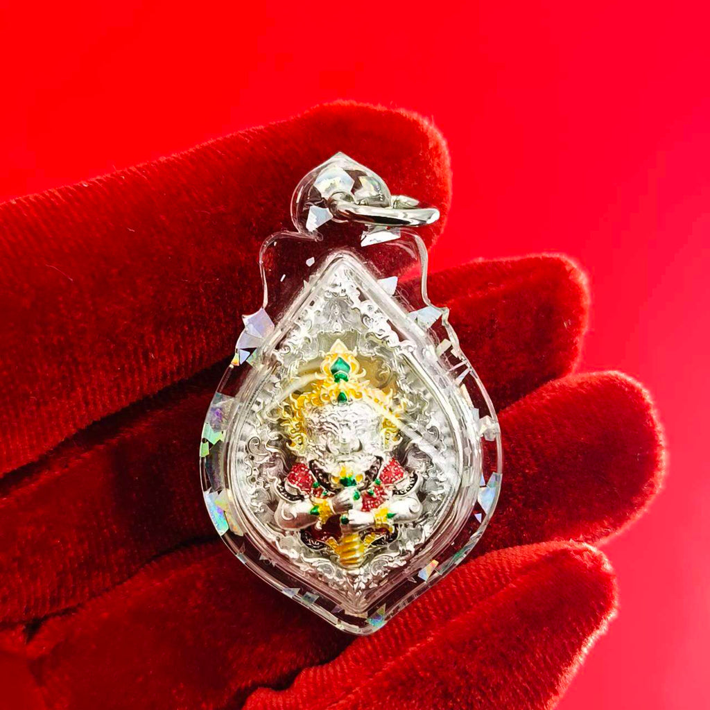 Thao Wessuwanno Amulet for Wealth and Protection by Luang Phor Wijit - Ready to Wear