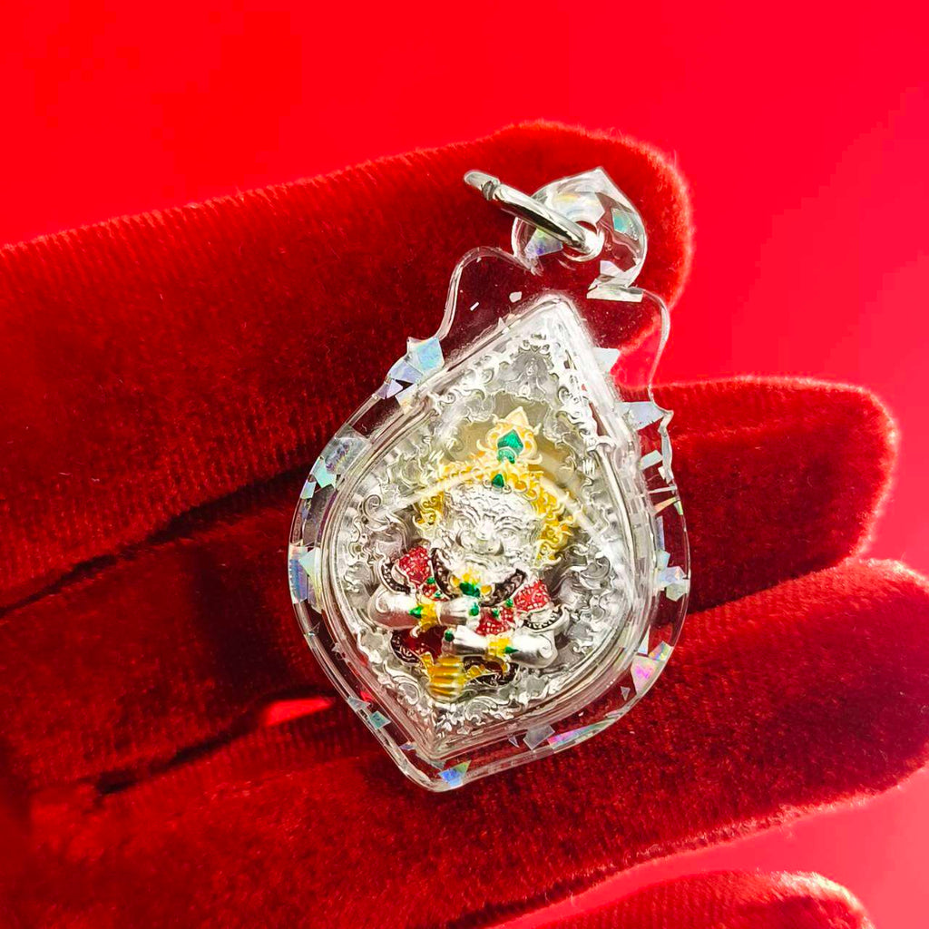 Thao Wessuwanno Amulet for Wealth and Protection by Luang Phor Wijit - Ready to Wear