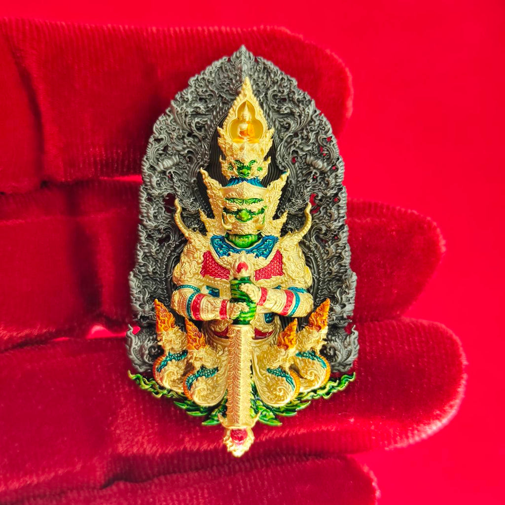 Thao Wessuwanno Amulet for Wealth and Protection by Phra Ajarn Nikom - Enhance Prosperity and Security