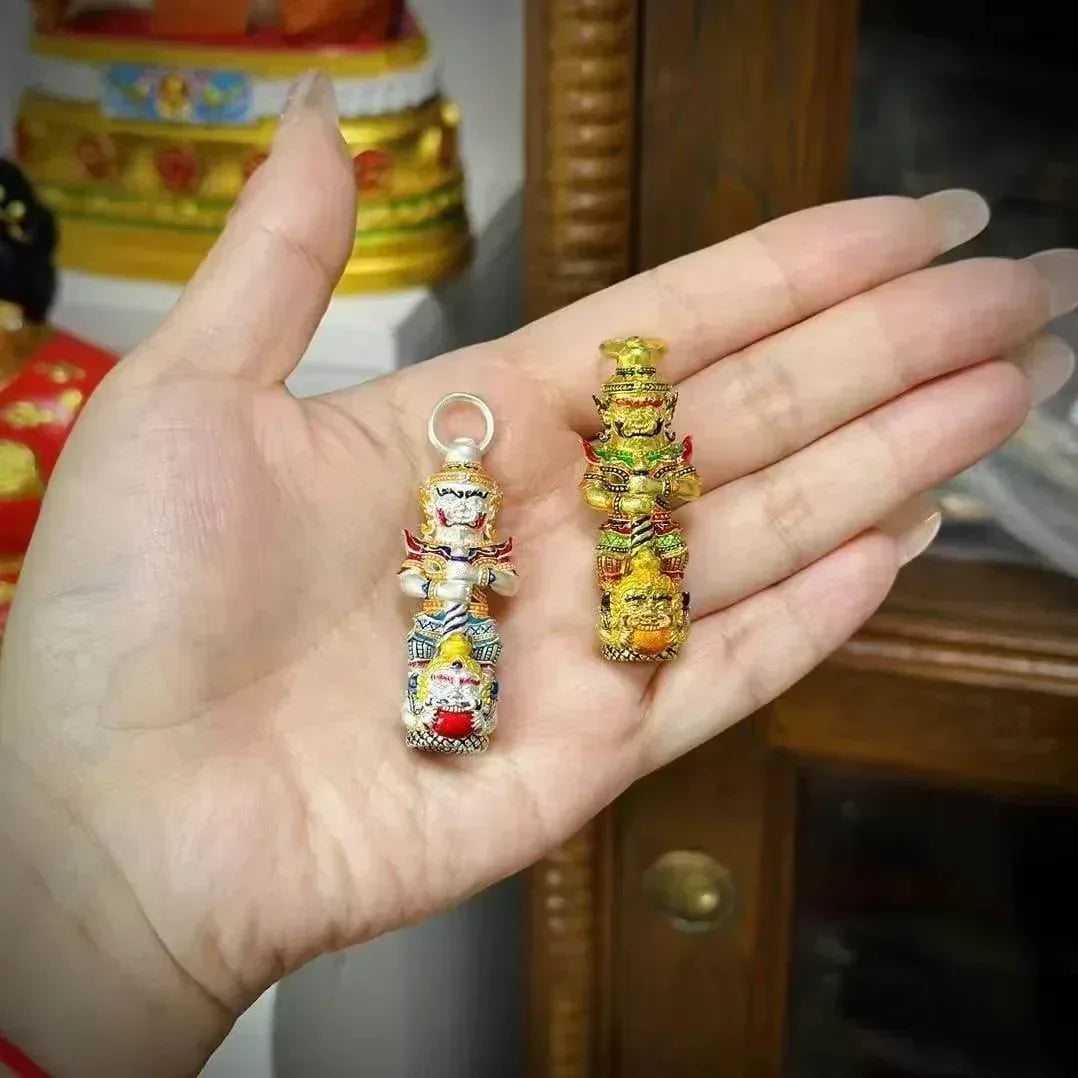 Thao Wetsuwan Amulet for Wealth - Authentic Thai Lucky Charm for Prosperity