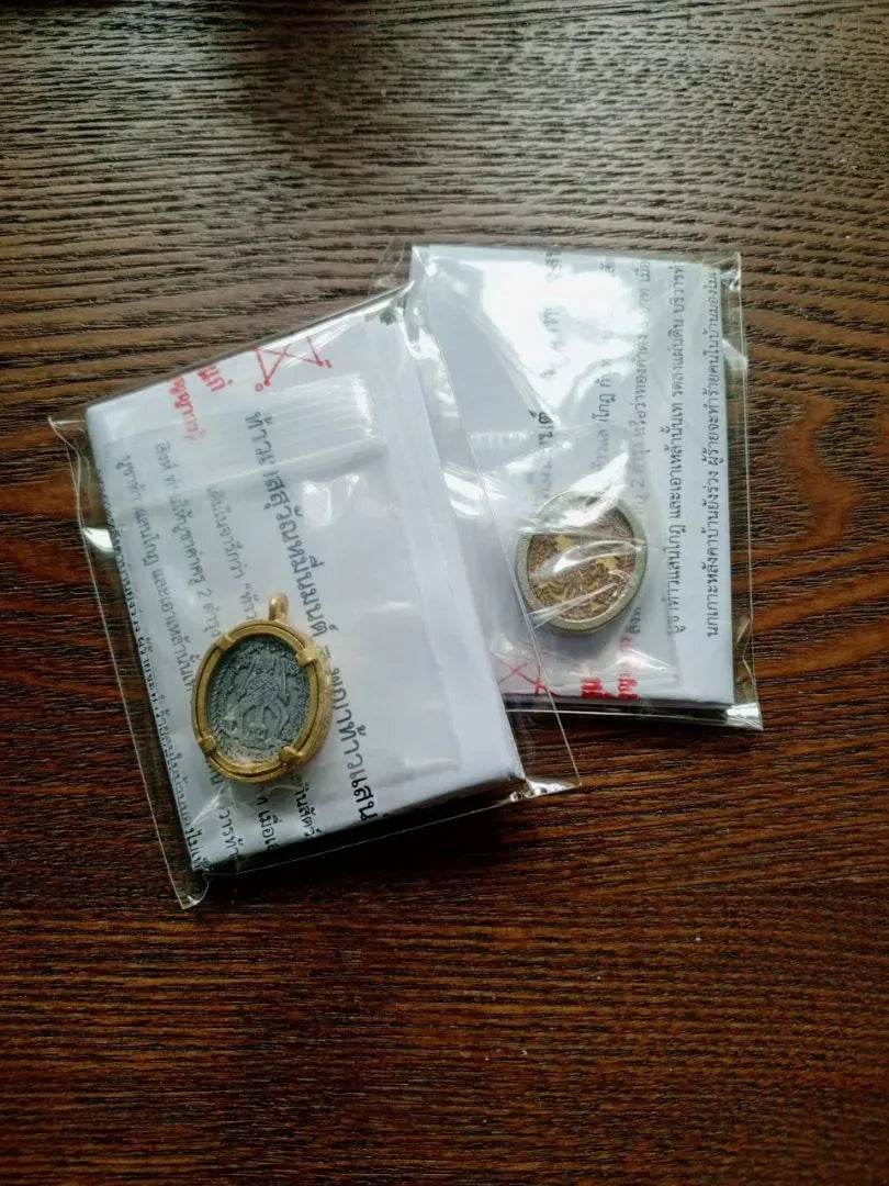 Thao Wetsuwan Amulet – Million Spells Gold Talai with Silver Frame | Blessed for Wealth, Power, and Protection | 2566 Edition