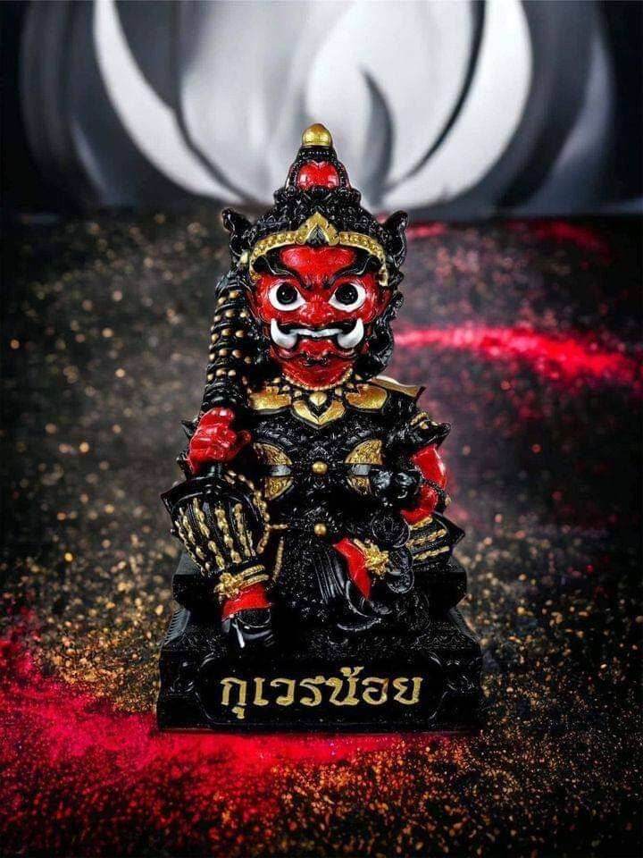 Thao Wetsuwan Wealth Amulet Figurine - Thai Prosperity Blessing Statue