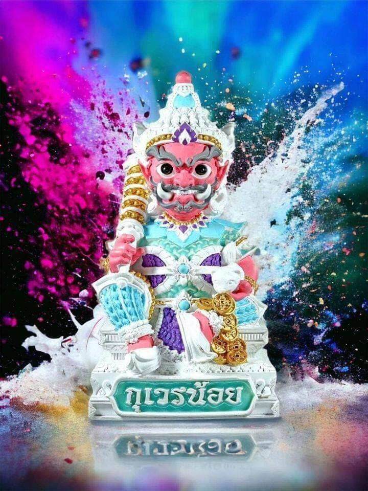 Thao Wetsuwan Wealth Amulet Figurine - Thai Prosperity Blessing Statue