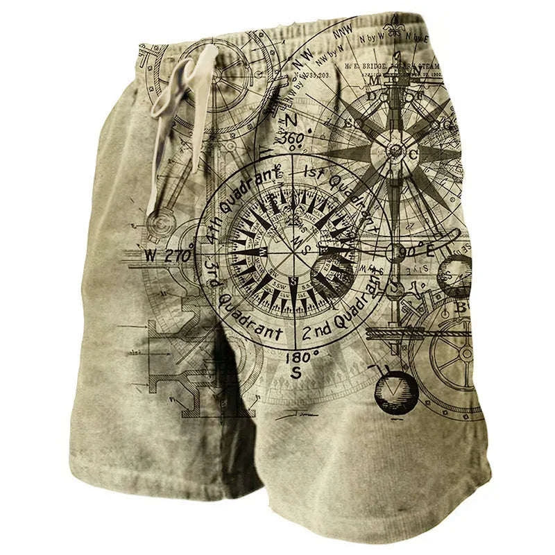 ☁️ The 3D Terry-Luxe Masterpiece: Premium Men's Casual Graphic Shorts – High-Definition Digital Print, Ultra-Soft Breathable Micro-Terry Fabric, and Mid-Rise Elastic Drawstring Waist (Daily & Holiday Ready) DK2024TGBA070