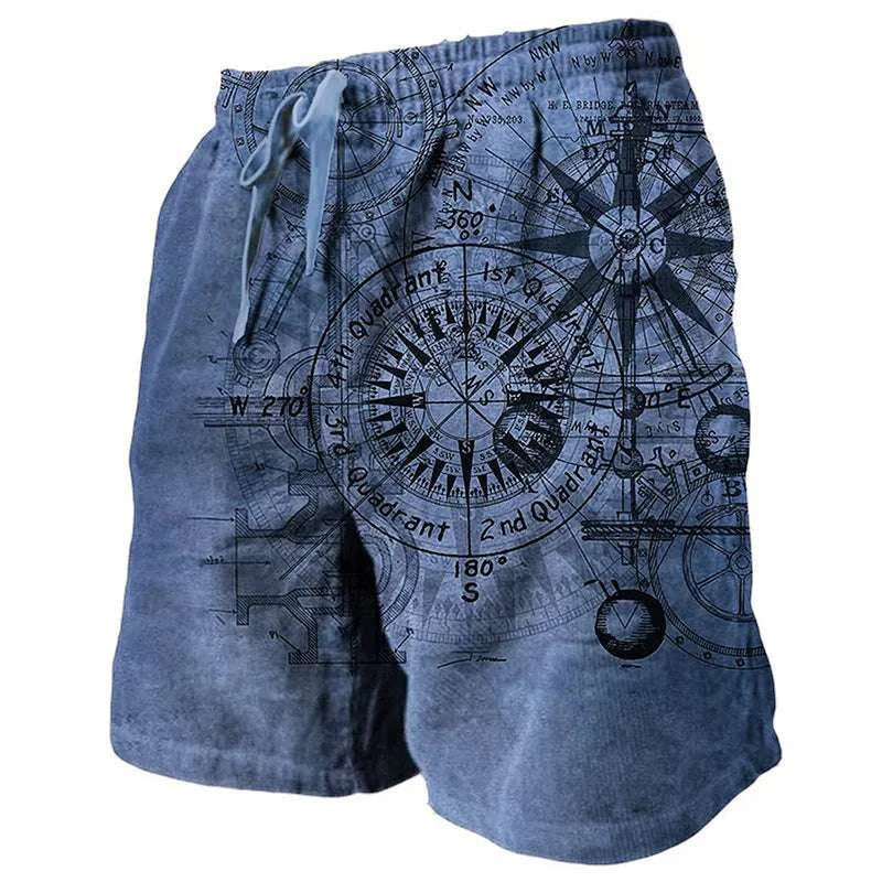 ☁️ The 3D Terry-Luxe Masterpiece: Premium Men's Casual Graphic Shorts – High-Definition Digital Print, Ultra-Soft Breathable Micro-Terry Fabric, and Mid-Rise Elastic Drawstring Waist (Daily & Holiday Ready)