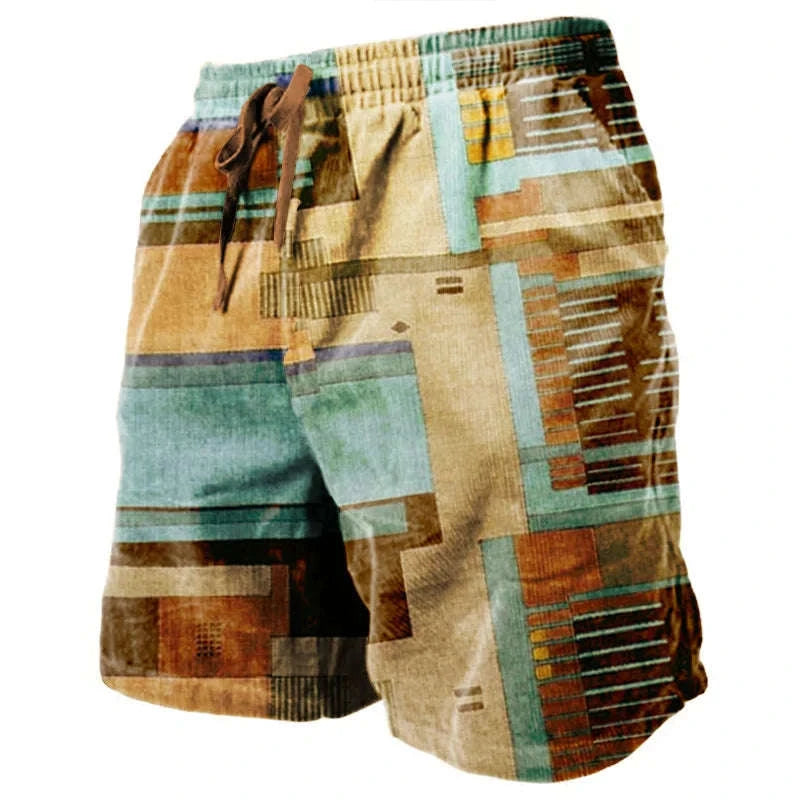 ☁️ The 3D Terry-Luxe Masterpiece: Premium Men's Casual Graphic Shorts – High-Definition Digital Print, Ultra-Soft Breathable Micro-Terry Fabric, and Mid-Rise Elastic Drawstring Waist (Daily & Holiday Ready)