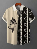 🌍 The Ancestral Ethno-Street Masterpiece: Premium Men's Vintage African Tribal Shirt – High-Definition Ethnic Graphic Print, Ultra-Breathable Lightweight Fabric, and Sophisticated Retro Holiday Silhouette BDS430