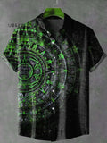 🌍 The Ancestral Totem Heritage Edition: Premium Men’s Retro African Tribal Shirt – High-Definition Digital Print, Breathable Organic Cotton-Linen Blend, and Sophisticated Street-Trend Button-Down SFQQQD1134