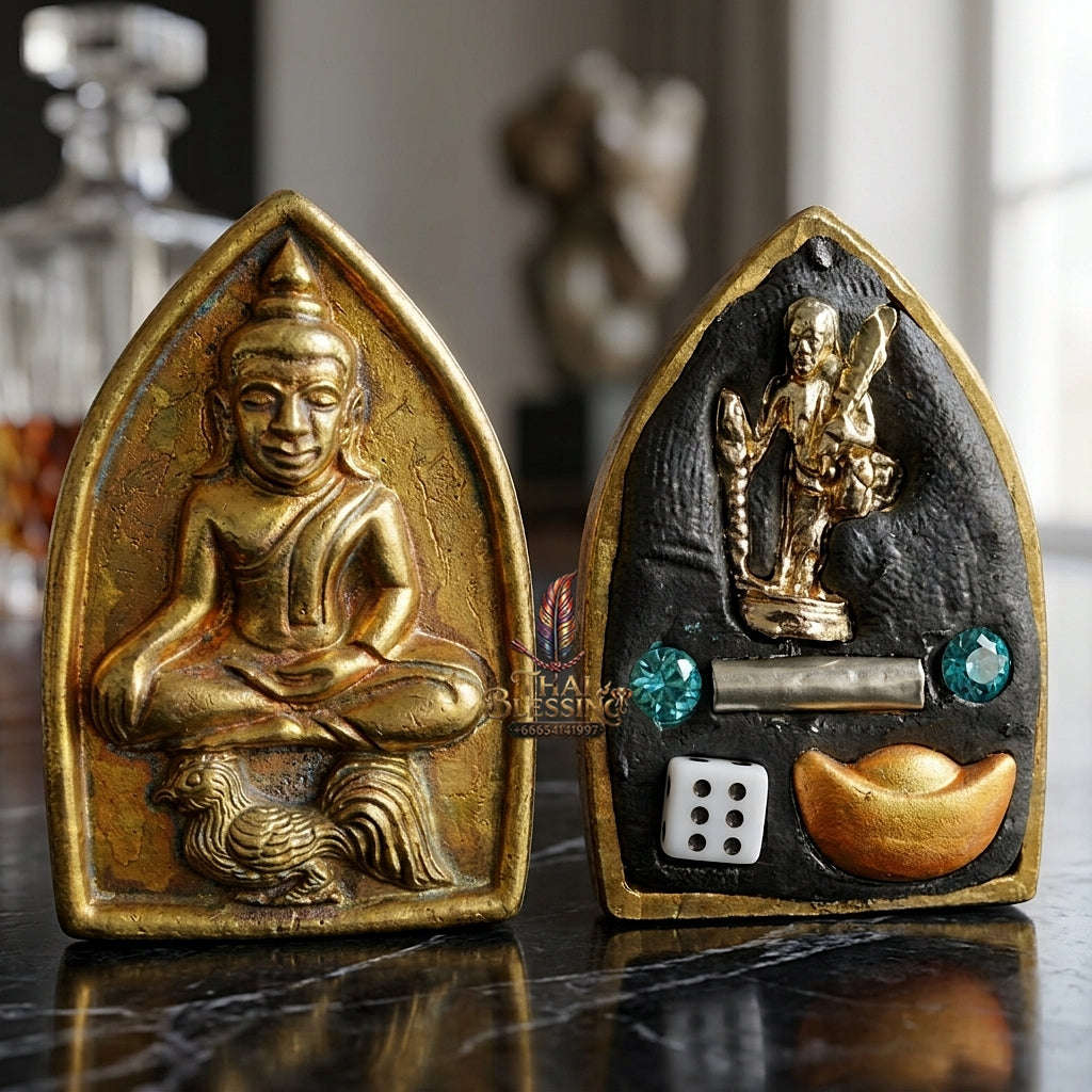 💥 THE ANCIENT BRASS MASTERPIECE OF SOVEREIGN ATTRACTION: THE KHRU BA BAENG MAHA HLONG SUD RAK SAEN SANEHA (BRONZE/BRASS EDITION)!  Sacred "Khun Phaen Maha Hlong – Sud Rak Saen Saneh Edition Thai Blessing Co By RURUECHA