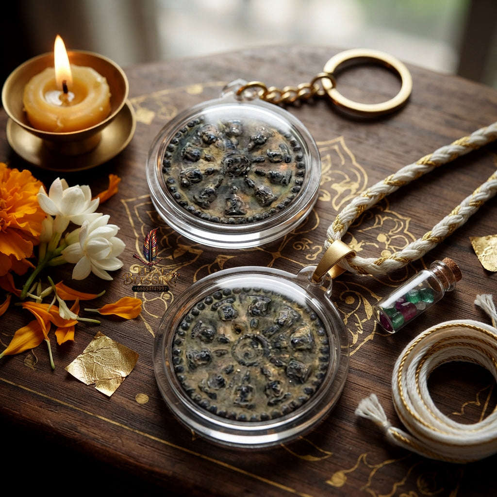 ✨ [The Ancient Circle of Endless Prosperity] Sacred "Phra Ngop Nam Aoi" (Circular Buddha Array) – Master-Blessed by Luang Pu Rue-Si Narot, Wat Phra Non (2015) Thai Blessing Co By RURUECHA