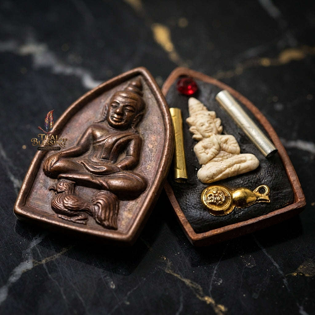 💥 THE ANCIENT COPPER MASTERPIECE OF SOVEREIGN ATTRACTION: THE KHRU BA BAENG MAHA HLONG SUD RAK SAEN SANEHA (COPPER EDITION)!  Sacred "Khun Phaen Maha Hlong Thai Blessing Co By RURUECHA