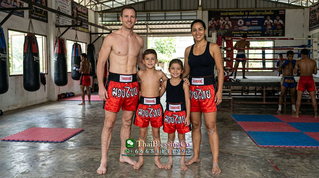 🥊The Apex Striker: Premium Side-Striped Muay Thai Shorts – Authentic Kanok Embroidered Satin Trunks, Quick-Dry Double-Layered Export Grade for Adults and Kids (Red Muay Thai shorts)