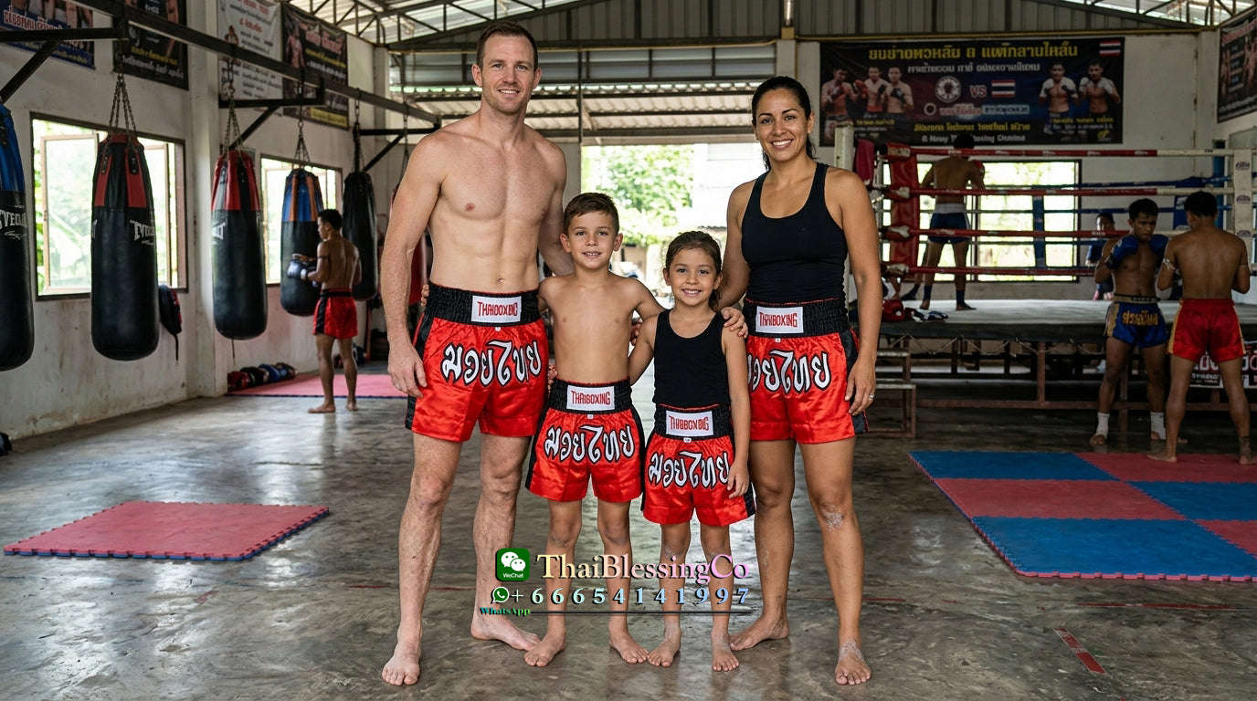 🥊The Apex Striker: Premium Side-Striped Muay Thai Shorts – Authentic Kanok Embroidered Satin Trunks, Quick-Dry Double-Layered Export Grade for Adults and Kids (Red Muay Thai shorts)