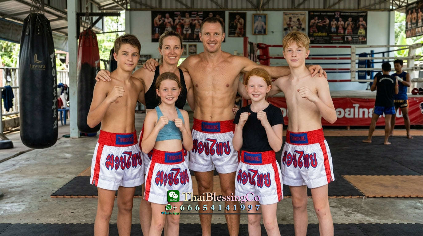 🥊The Apex Striker: Premium Side-Striped Muay Thai Shorts – Authentic Kanok Embroidered Satin Trunks, Quick-Dry Double-Layered Export Grade for Adults and Kids (White Muay Thai shorts)