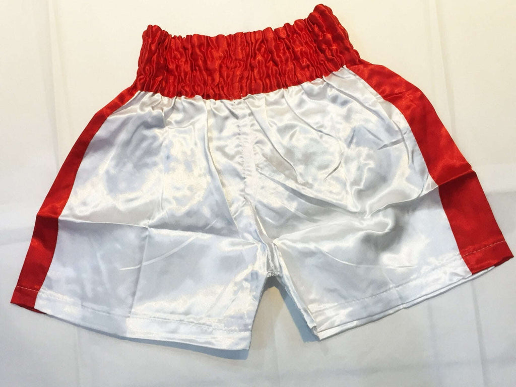 🥊The Apex Striker: Premium Side-Striped Muay Thai Shorts – Authentic Kanok Embroidered Satin Trunks, Quick-Dry Double-Layered Export Grade for Adults and Kids (White Muay Thai shorts)
