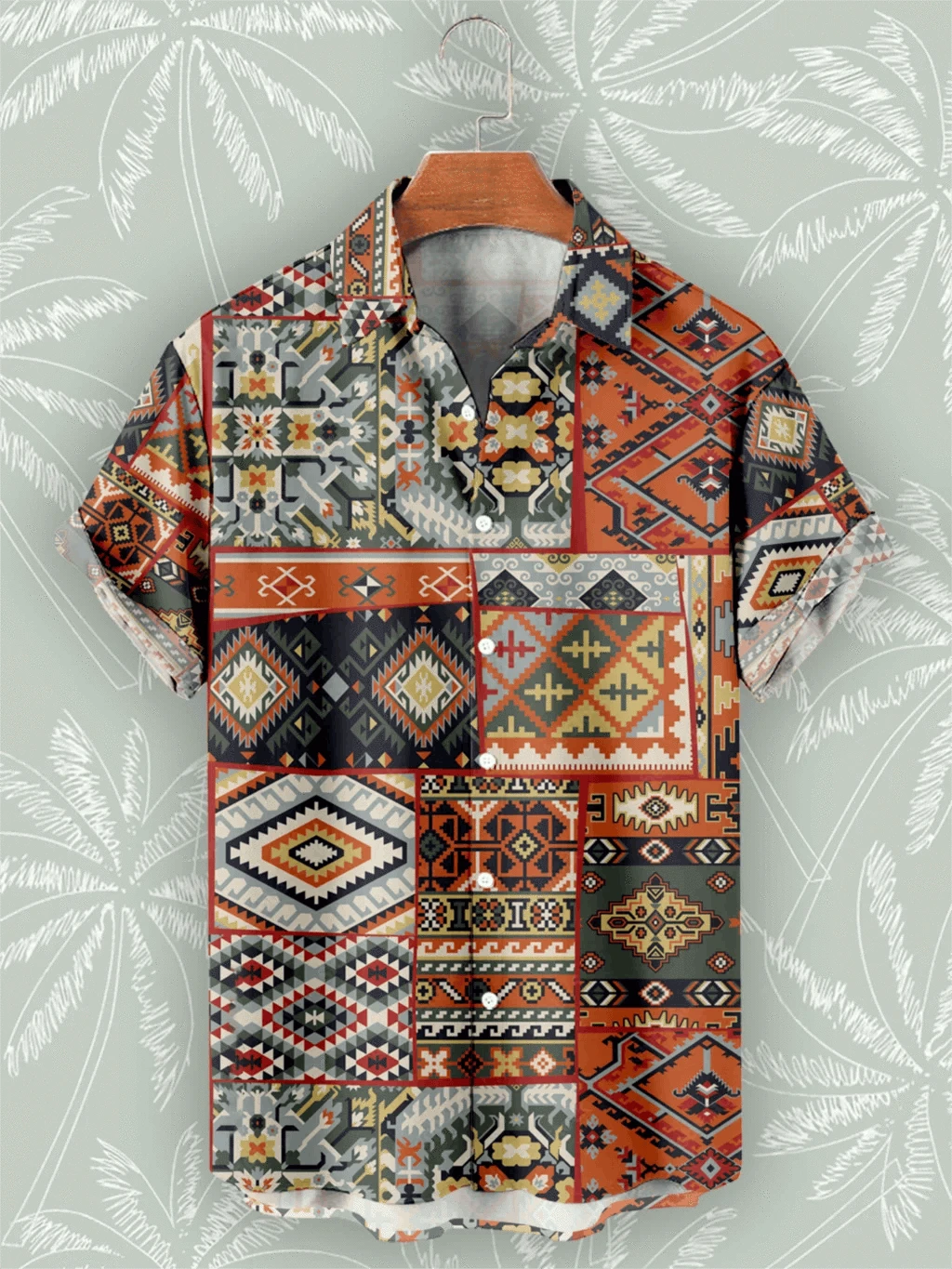 🌍 The Bohemian African Tribe 3D Masterpiece: Premium Men's Retro Short-Sleeve Shirt – High-Definition Tribal Graphic Print, Breathable Summer Beach Fabric, and Sophisticated Oversized Social Silhouette