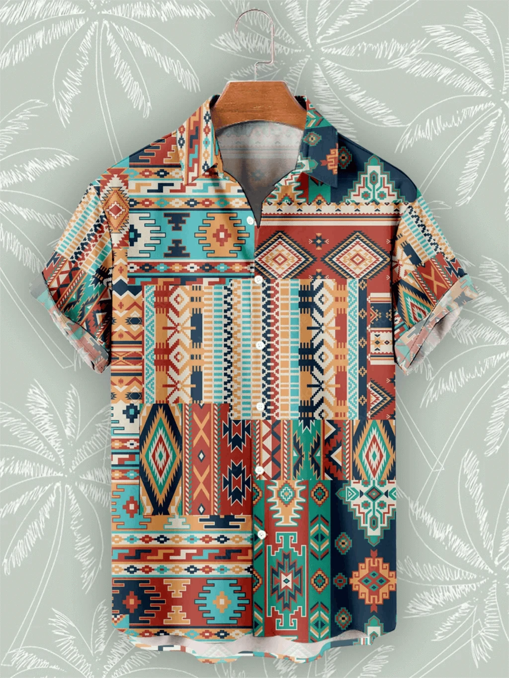 🌍 The Bohemian African Tribe 3D Masterpiece: Premium Men's Retro Short-Sleeve Shirt – High-Definition Tribal Graphic Print, Breathable Summer Beach Fabric, and Sophisticated Oversized Social Silhouette