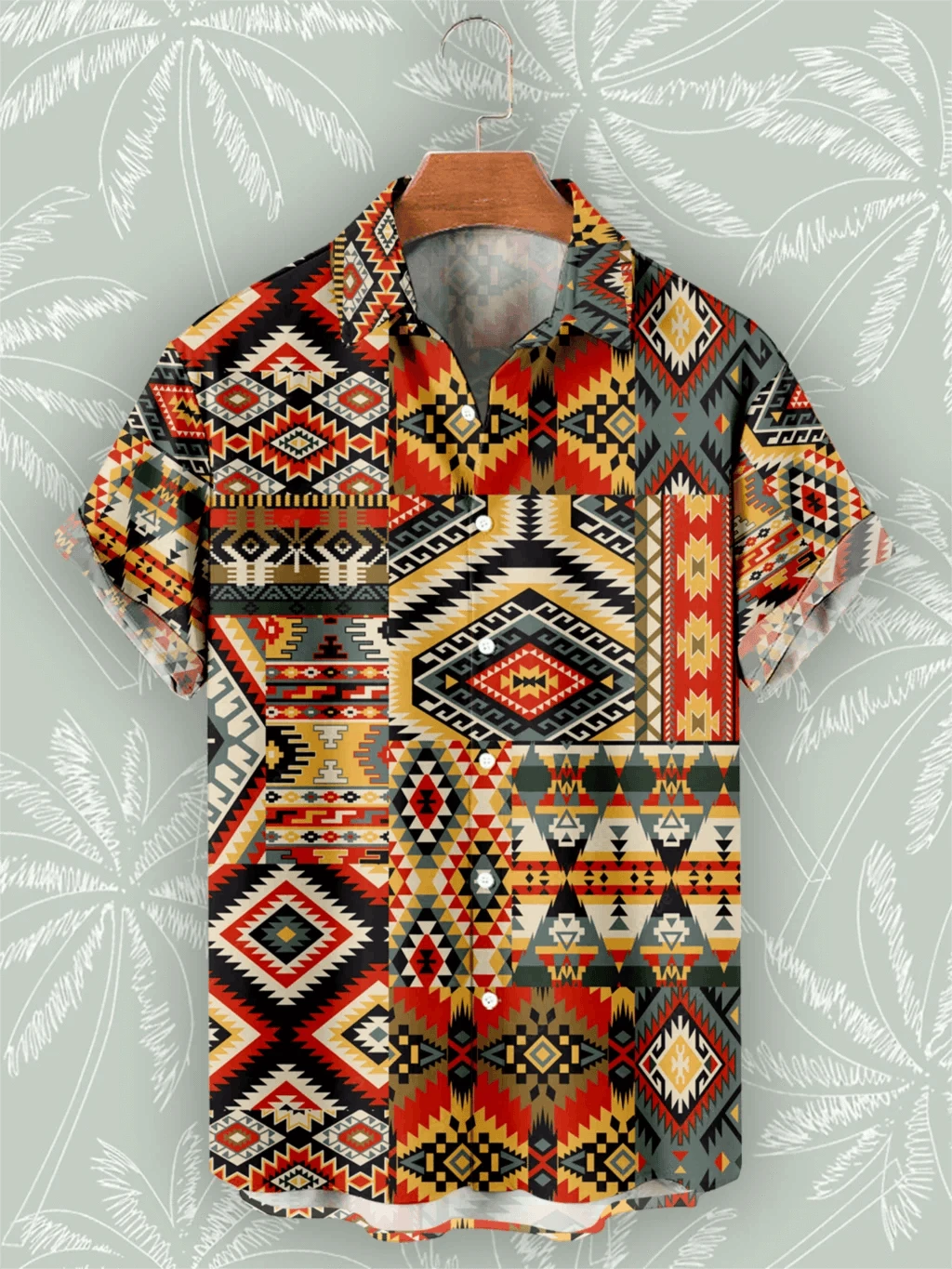 🌍 The Bohemian African Tribe 3D Masterpiece: Premium Men's Retro Short-Sleeve Shirt – High-Definition Tribal Graphic Print, Breathable Summer Beach Fabric, and Sophisticated Oversized Social Silhouette