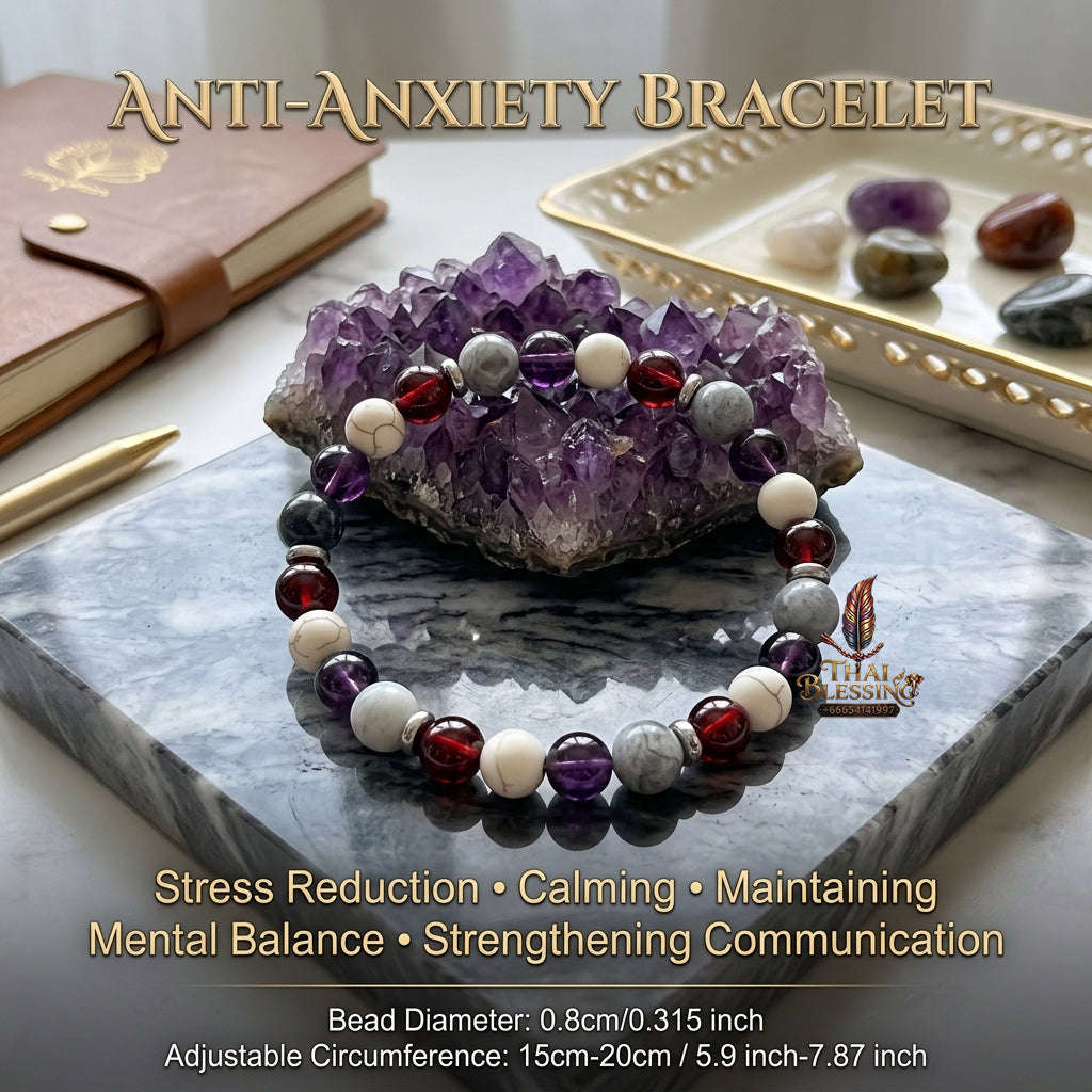 🌿 The "Boho Serenity" Natural Stone Bracelet: Anti-Anxiety & Mental Balance Earth Beads