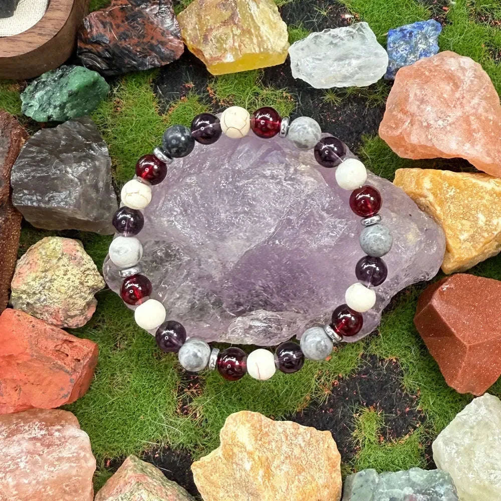 🌿 The "Boho Serenity" Natural Stone Bracelet: Anti-Anxiety & Mental Balance Earth Beads