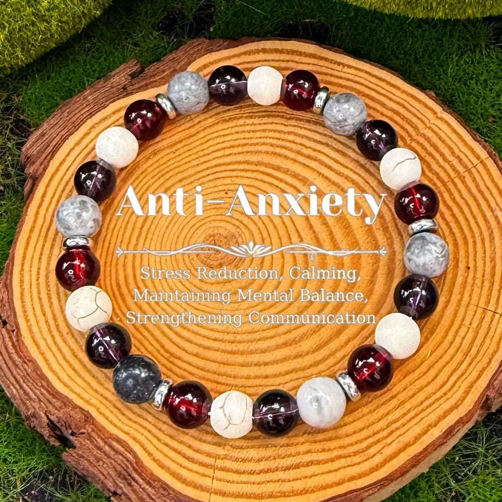 🌿 The "Boho Serenity" Natural Stone Bracelet: Anti-Anxiety & Mental Balance Earth Beads