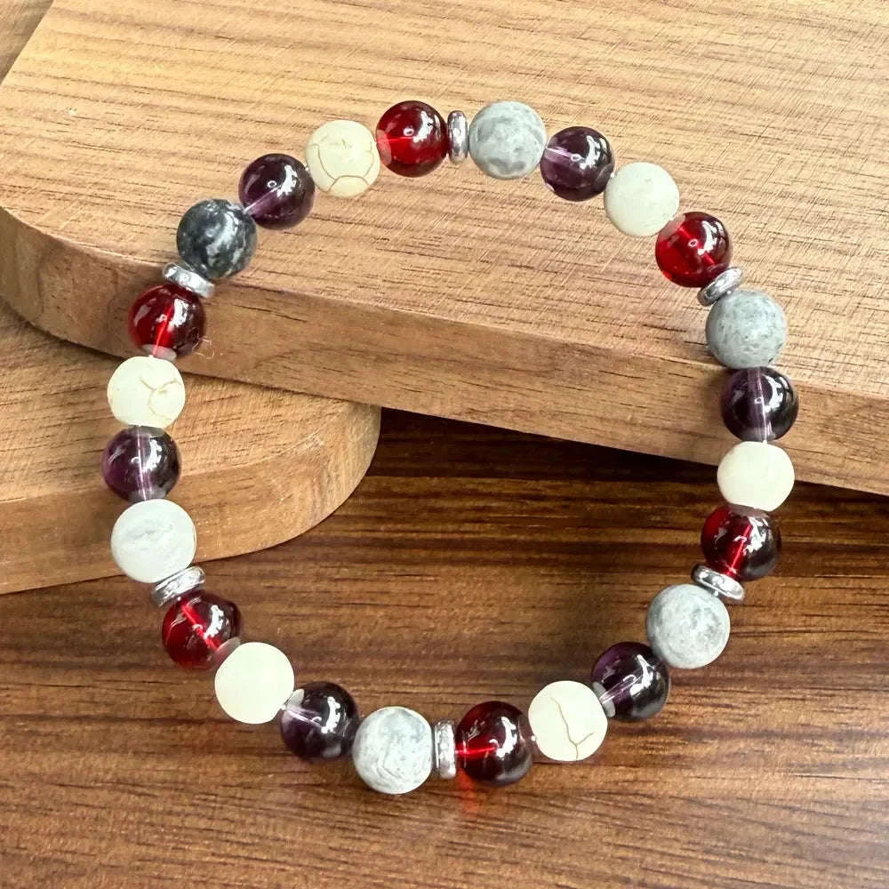 🌿 The "Boho Serenity" Natural Stone Bracelet: Anti-Anxiety & Mental Balance Earth Beads