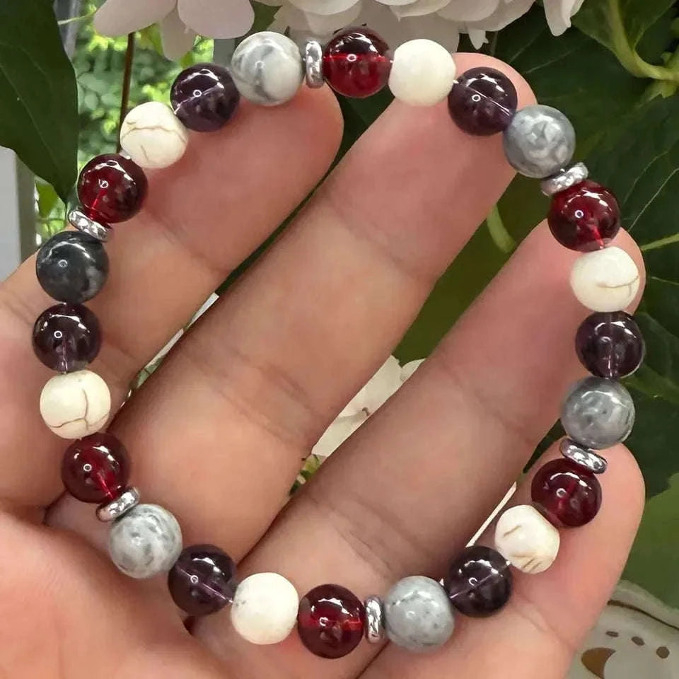 🌿 The "Boho Serenity" Natural Stone Bracelet: Anti-Anxiety & Mental Balance Earth Beads