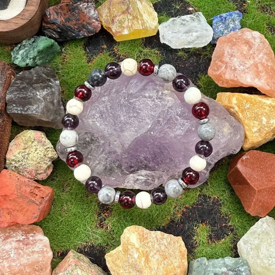 🌿 The "Boho Serenity" Natural Stone Bracelet: Anti-Anxiety & Mental Balance Earth Beads