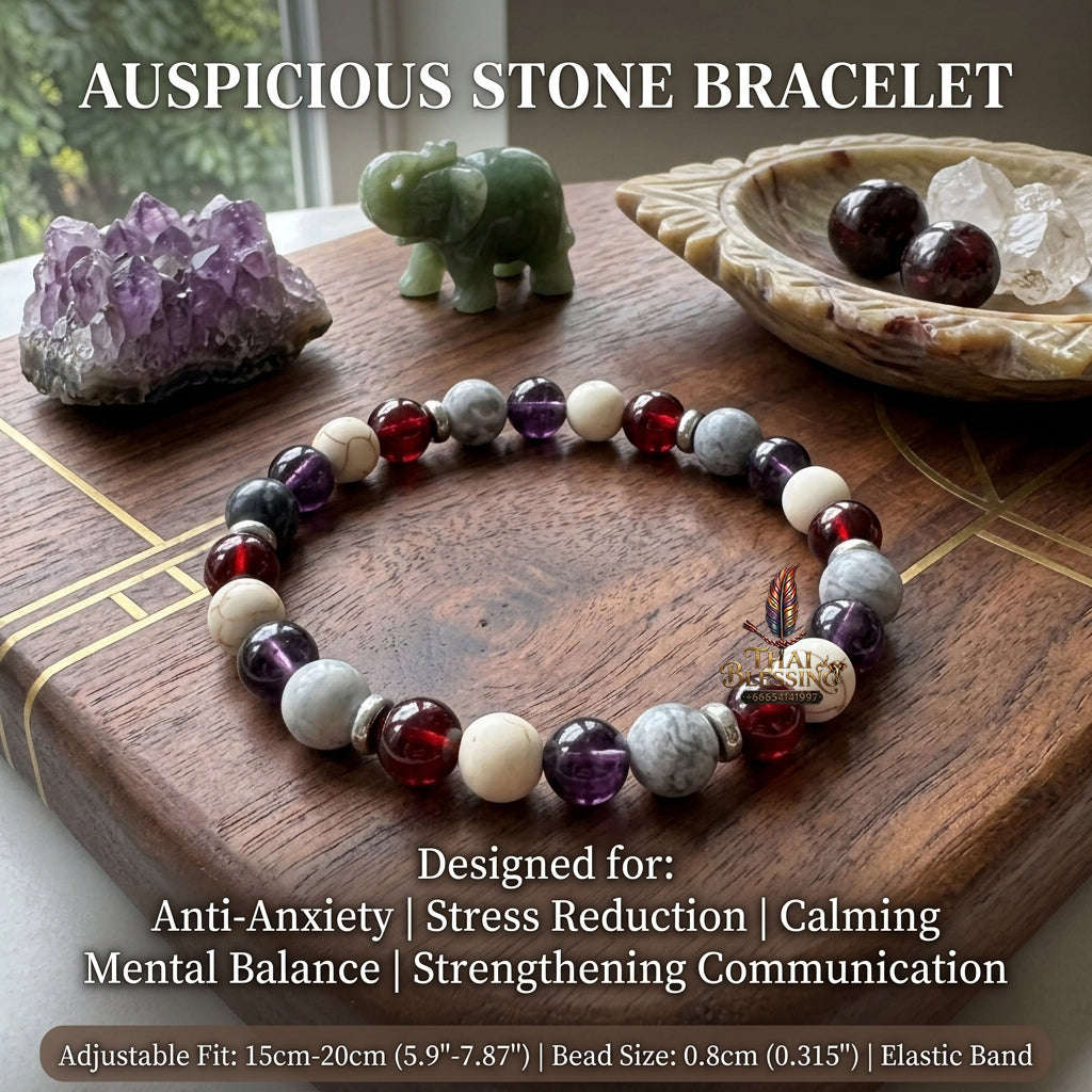 🌿 The "Boho Serenity" Natural Stone Bracelet: Anti-Anxiety & Mental Balance Earth Beads