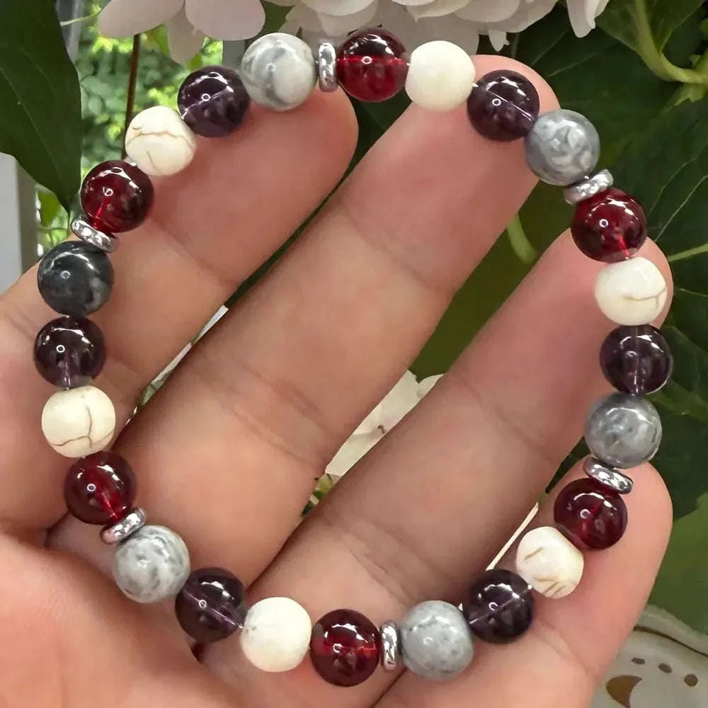 🌿 The "Boho Serenity" Natural Stone Bracelet: Anti-Anxiety & Mental Balance Earth Beads