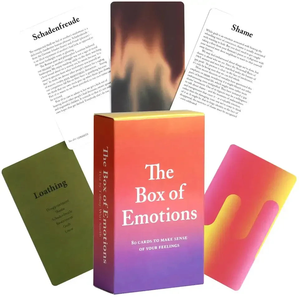The Box of Emotions – 80 Cards to Make Sense of Your Feelings | Compact 10.3 x 6 cm | Insightful Emotional Exploration Deck