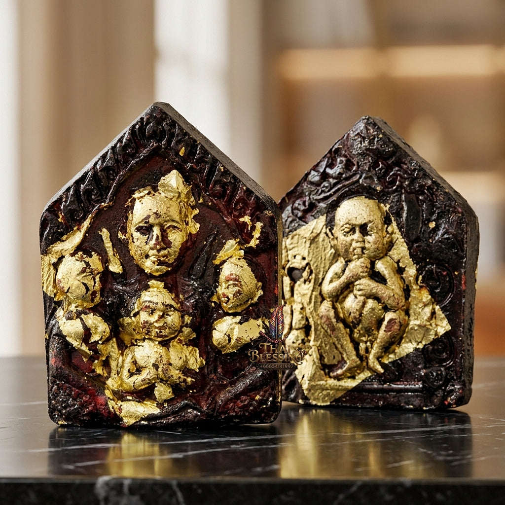 💥 THE BURIRAM FOREST-SANCTUARY MASTERPIECE OF GOLD-COVERED PHRAI-KUMAR SEDUCTION & WEALTH: THE LUANG PHO KHONG DET KHUNPHAEN PHRAI KUMAR ROI CHAI (GOLD-FOILED CHARM HERB EDITION, BE 2560)! Thai Blessing Co By RURUECHA
