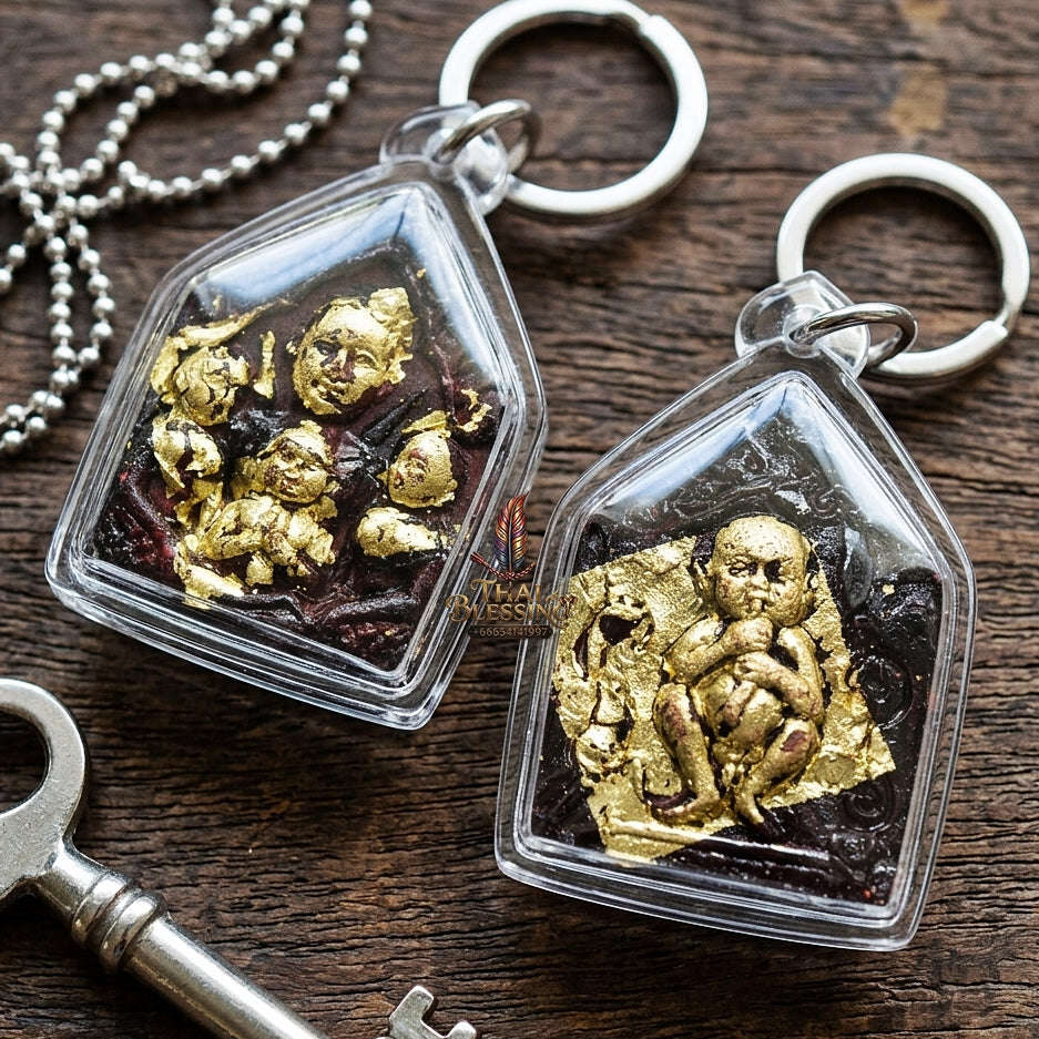 💥 THE BURIRAM FOREST-SANCTUARY MASTERPIECE OF GOLD-COVERED PHRAI-KUMAR SEDUCTION & WEALTH: THE LUANG PHO KHONG DET KHUNPHAEN PHRAI KUMAR ROI CHAI (GOLD-FOILED CHARM HERB EDITION, BE 2560)! Thai Blessing Co By RURUECHA