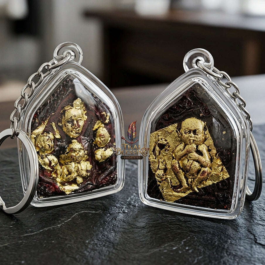 💥 THE BURIRAM FOREST-SANCTUARY MASTERPIECE OF GOLD-COVERED PHRAI-KUMAR SEDUCTION & WEALTH: THE LUANG PHO KHONG DET KHUNPHAEN PHRAI KUMAR ROI CHAI (GOLD-FOILED CHARM HERB EDITION, BE 2560)! Thai Blessing Co By RURUECHA