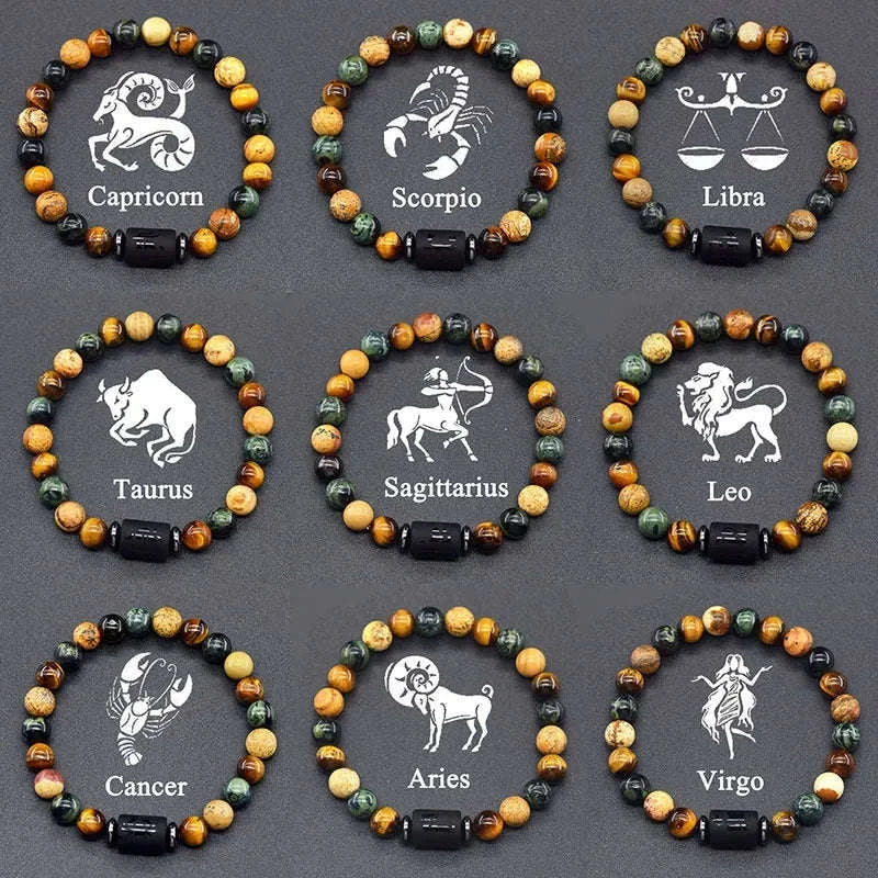 🌌 The "Celestial Identity" 12 Constellation Bracelet: Zodiac Charm & Personality Talisman (Unisex)