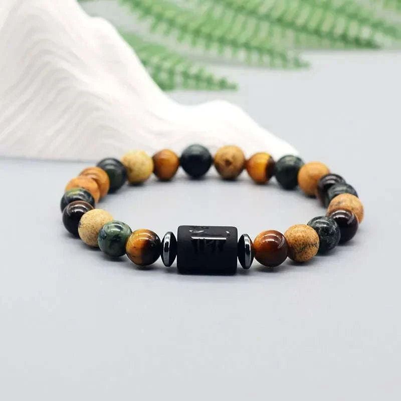 🌌 The "Celestial Identity" 12 Constellation Bracelet: Zodiac Charm & Personality Talisman (Unisex)