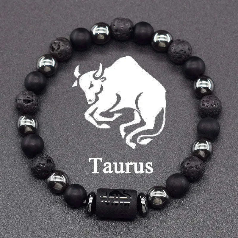 🌌 The "Celestial Identity" 12 Constellation Bracelet: Zodiac Charm & Personality Talisman (Unisex) 10 Taurus 8mm Beads