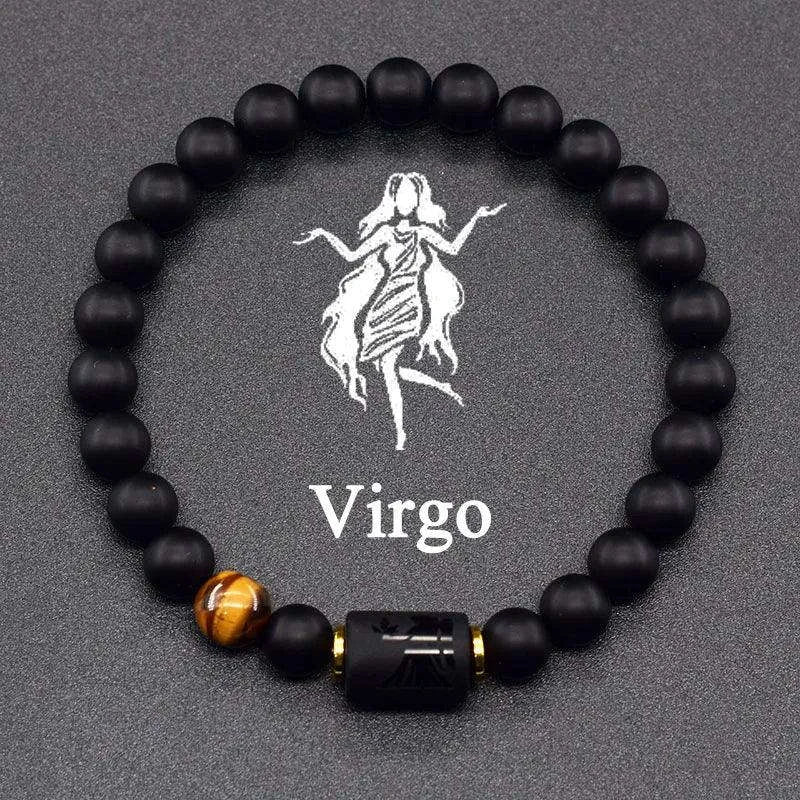 🌌 The "Celestial Identity" 12 Constellation Bracelet: Zodiac Charm & Personality Talisman (Unisex) 36 Virgo 8mm Beads