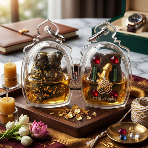 ✨ [The Celestial Union of Infinite Devotion] Sacred "Inn In Fah" (The Heaven-Blessed Couple) – Master-Blessed by Phra Ajarn Anuphong, Wat Uthaitharam (2024) Thai Blessing Co By RURUECHA